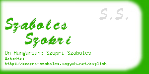 szabolcs szopri business card